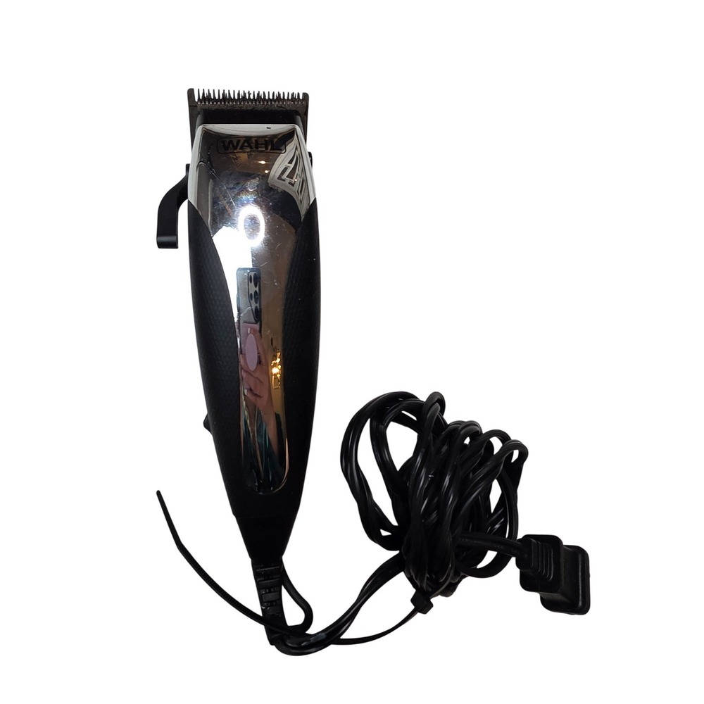 Wahl Precision Hair Clipper Model CMA Corded Electric Trimmer Chrome Black 9W A2